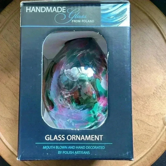 Glass ornament Mouth Blown and Hand Decorated by Polish Artisans made in Poland - Picture 13 of 15